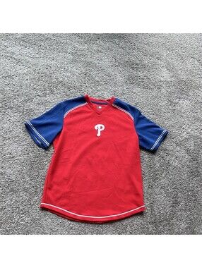 MLB Genuine Merchandise Philadelphia Phillies MLB Red/Blue Shirt Size M